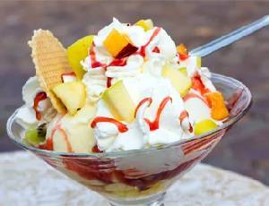 Fruit Salad with Ice Cream