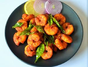 Golden Fried Prawns